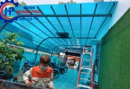 Tư vấn lắp đặt mái che poly nhựa tại quận Bình Thạnh, tấm nhựa polycarbonate